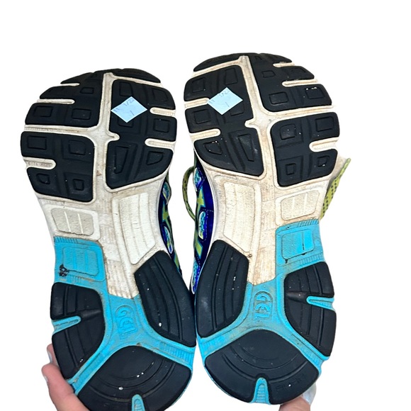 ASICS Women's Blue/Green Gel T48q Bluelime Running Shoe/Sneaker-Size 6.5 - Picture 12 of 13